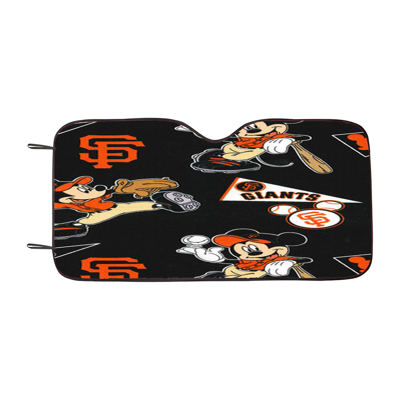 Mickey Mouse San Francisco Giants Car Auto Sun Shade Windshield Cover