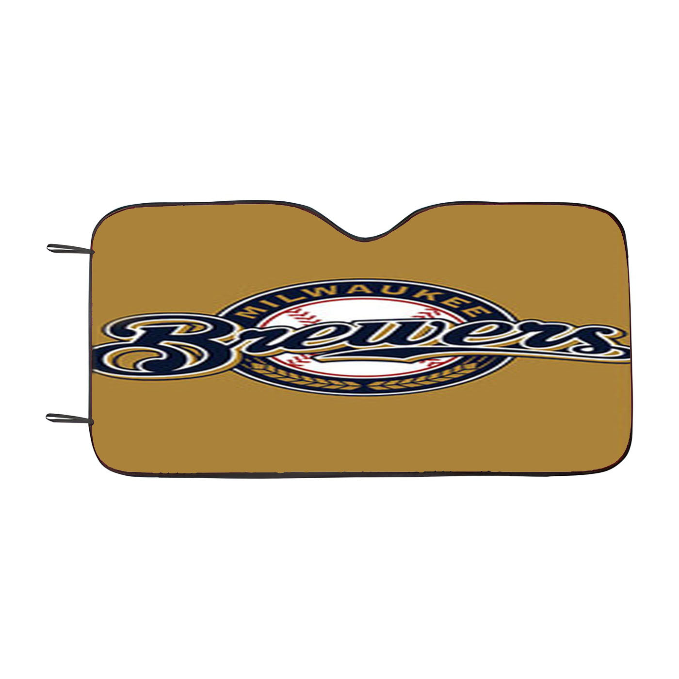 Milwakee Brewers Baseball Logo Brown Car Auto Sun Shade Windshield Cover