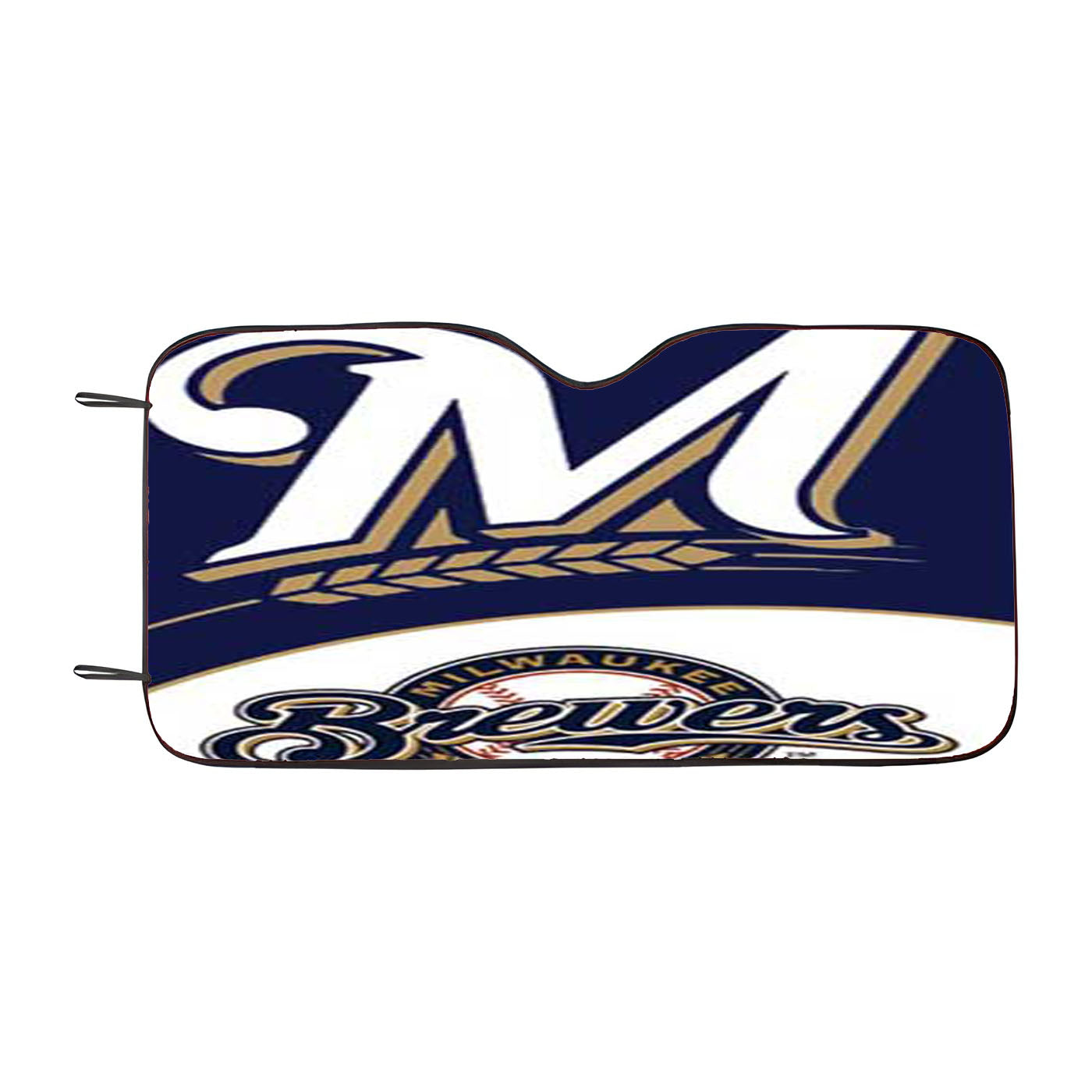 Milwaukee Brewers Blue Wht Car Auto Sun Shade Windshield Cover