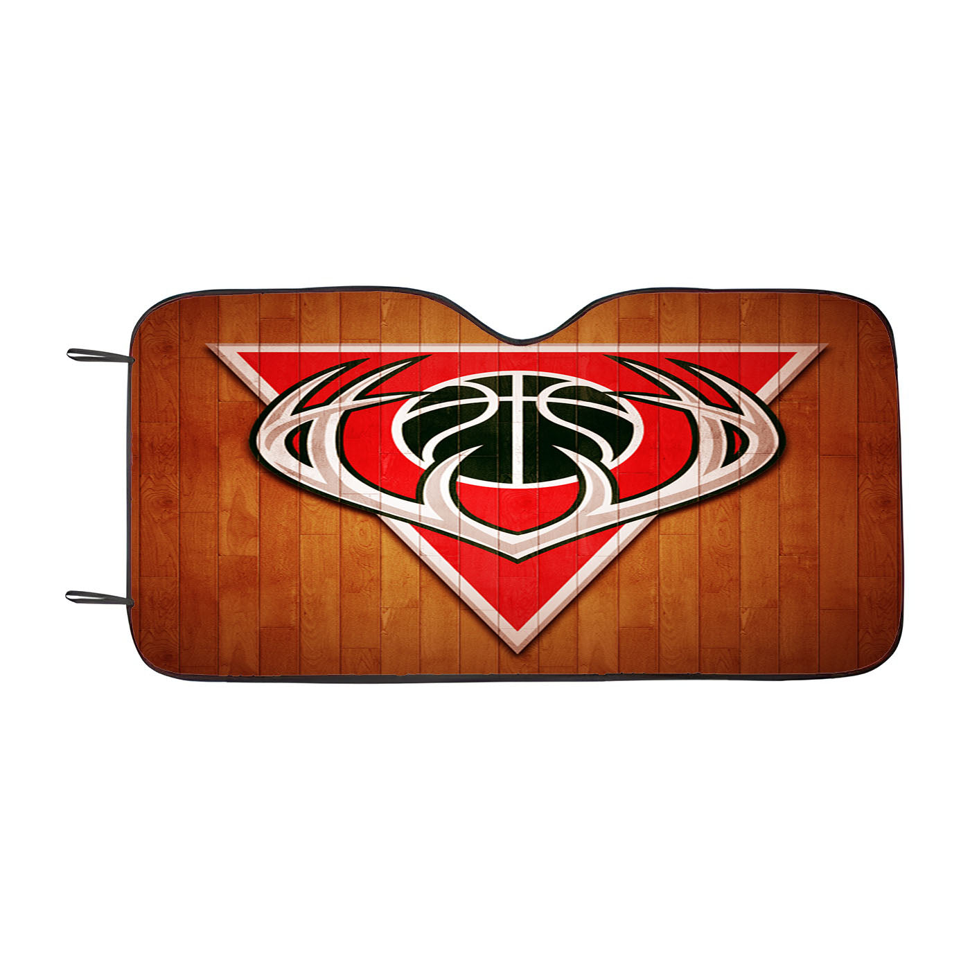 Milwaukee Bucks Hardwood 2 Car Auto Sun Shade Windshield Cover