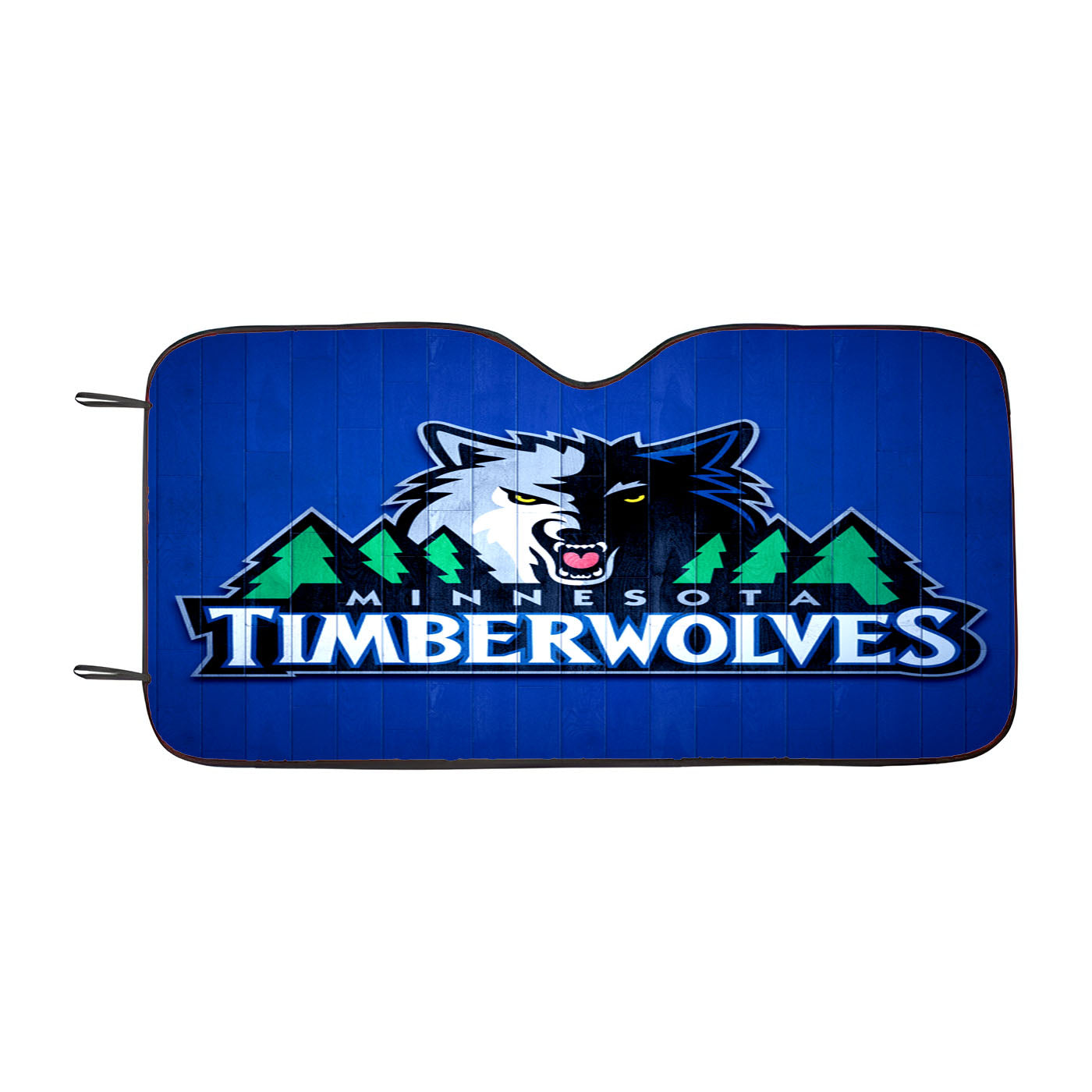 Minnesota Timberwolves Hardwood 2 Car Auto Sun Shade Windshield Cover