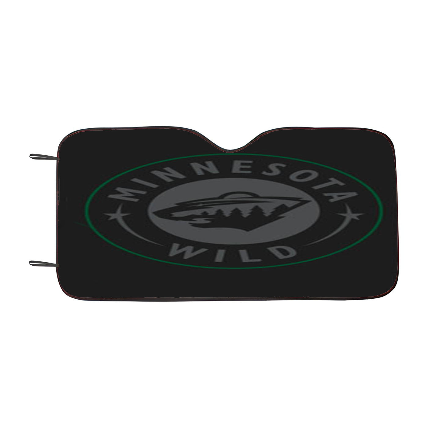 Minnesota Wild Black Car Auto Sun Shade Windshield Cover