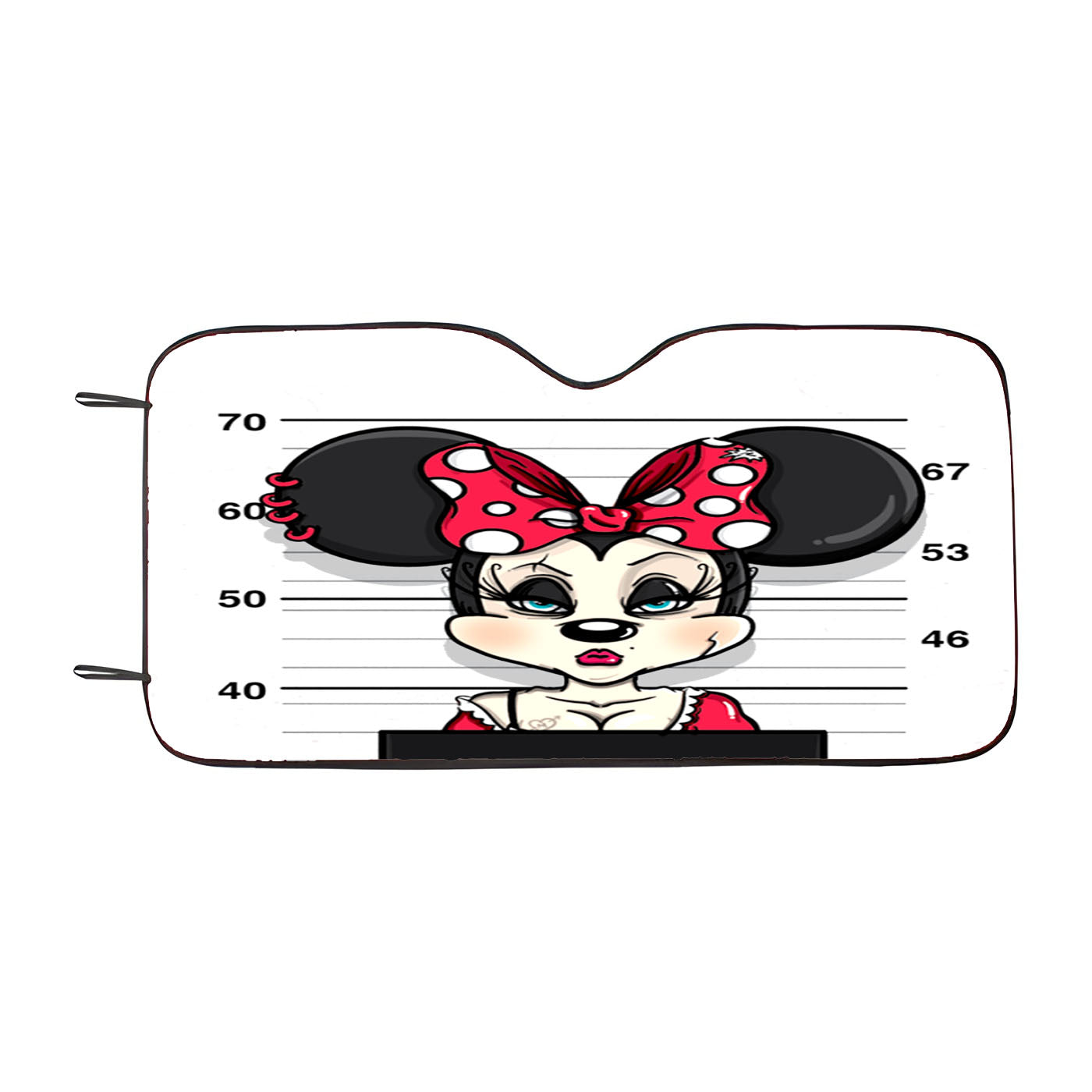Minnie Mouse On Jail Car Auto Sun Shade Windshield Cover