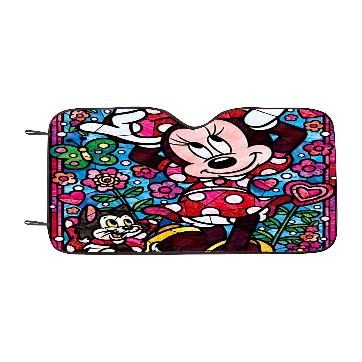 Minnie Mouse Stained Glass Car Auto Sun Shade Windshield Cover