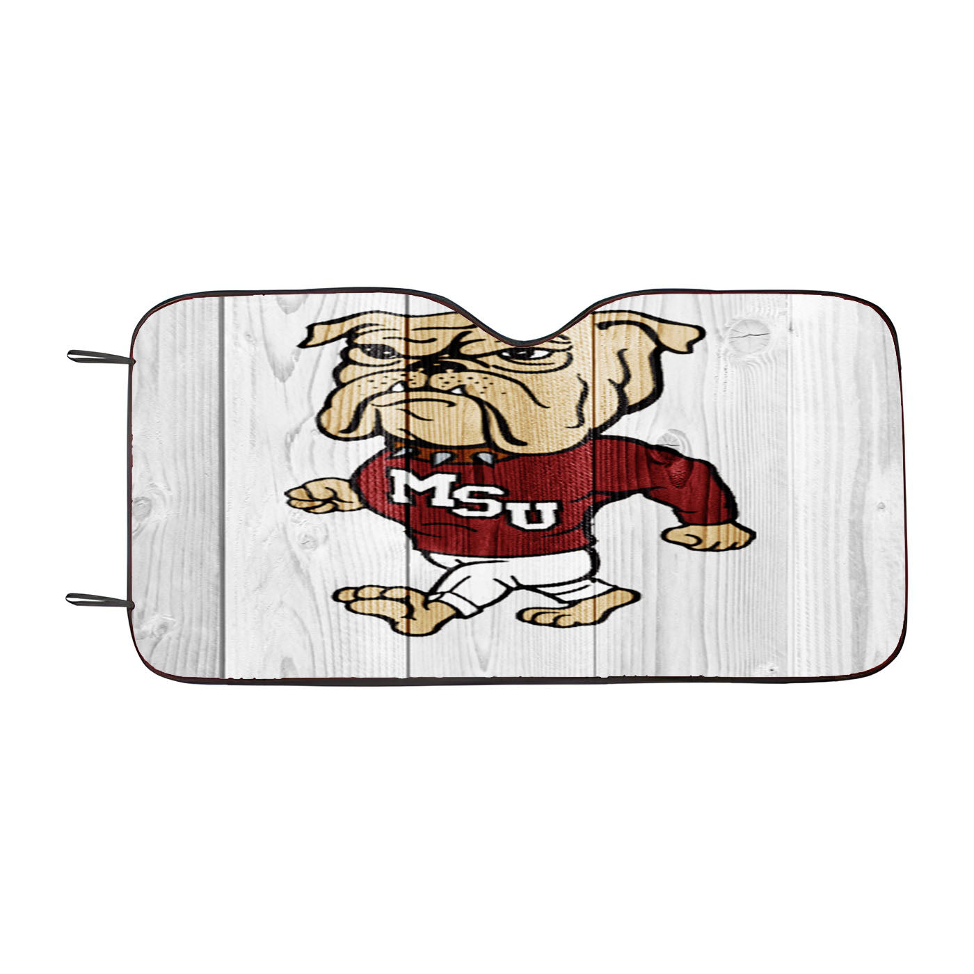Mississippi University Logo White Wood Wallpaper Car Auto Sun Shade Windshield Cover