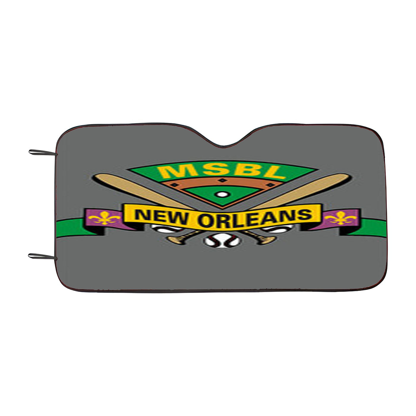 Msbl New Orleans Baseball Logo Gray Car Auto Sun Shade Windshield Cover