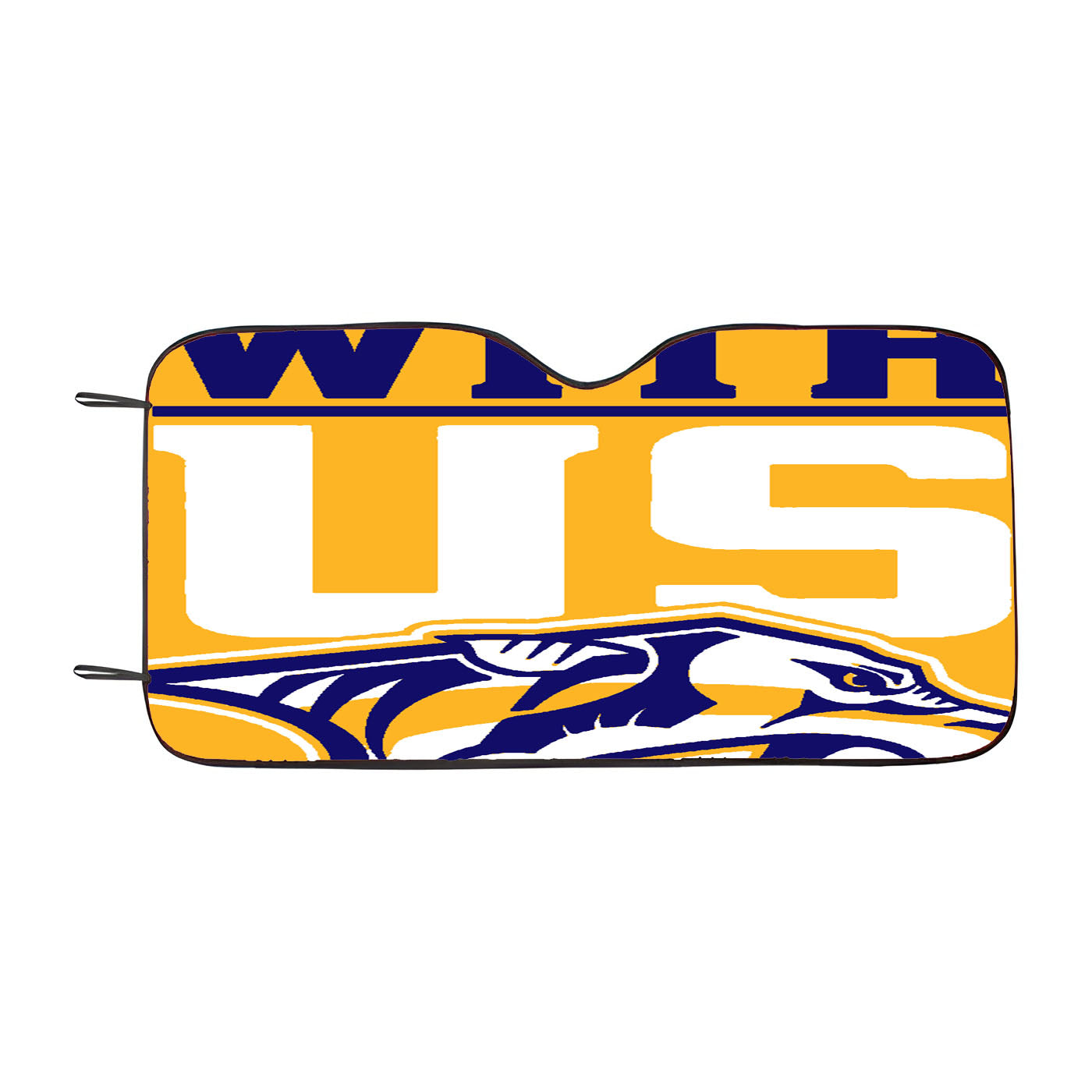 Nashville Predators Stand With Us Yellow Car Auto Sun Shade Windshield Cover