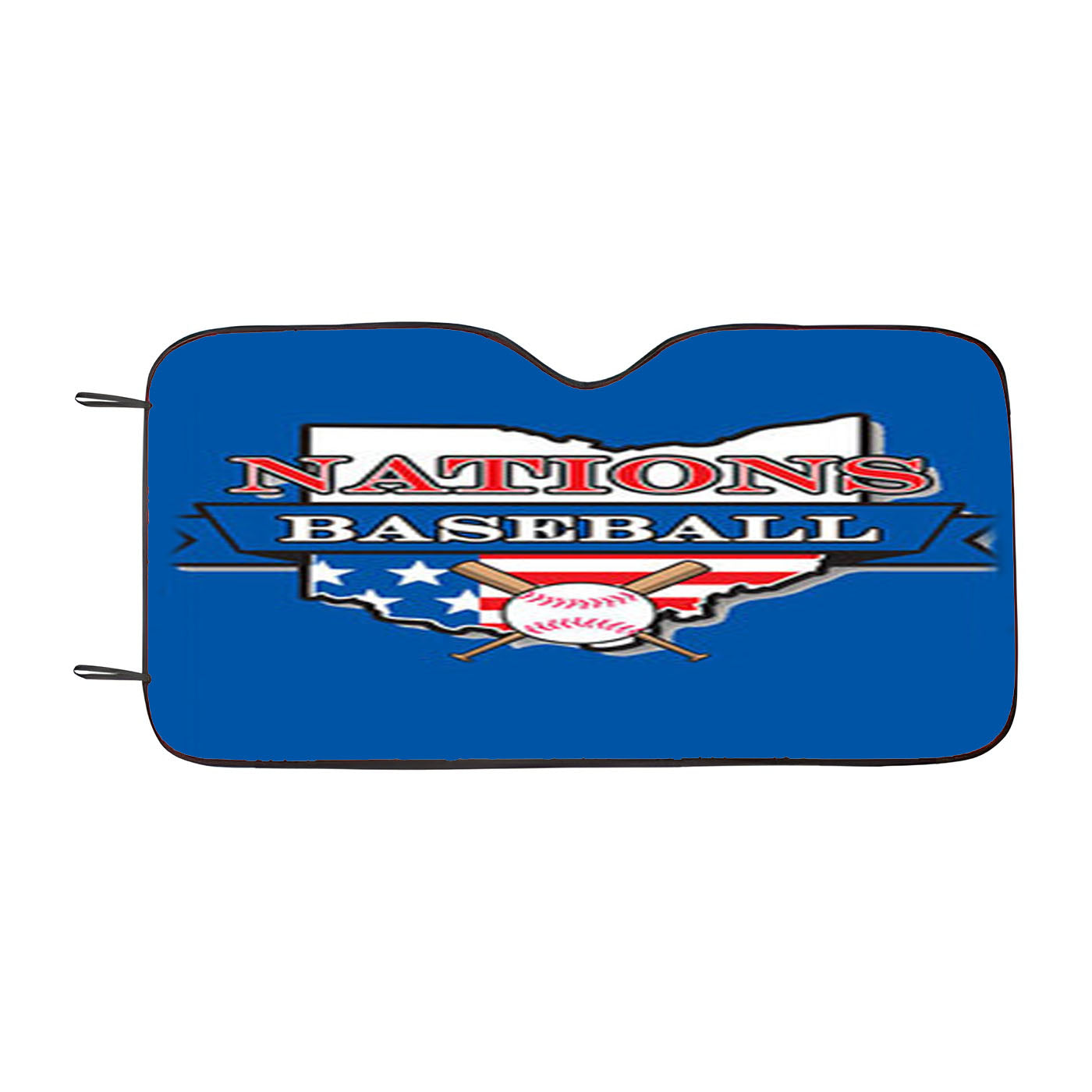 Nations Baseball Logo Blue Car Auto Sun Shade Windshield Cover