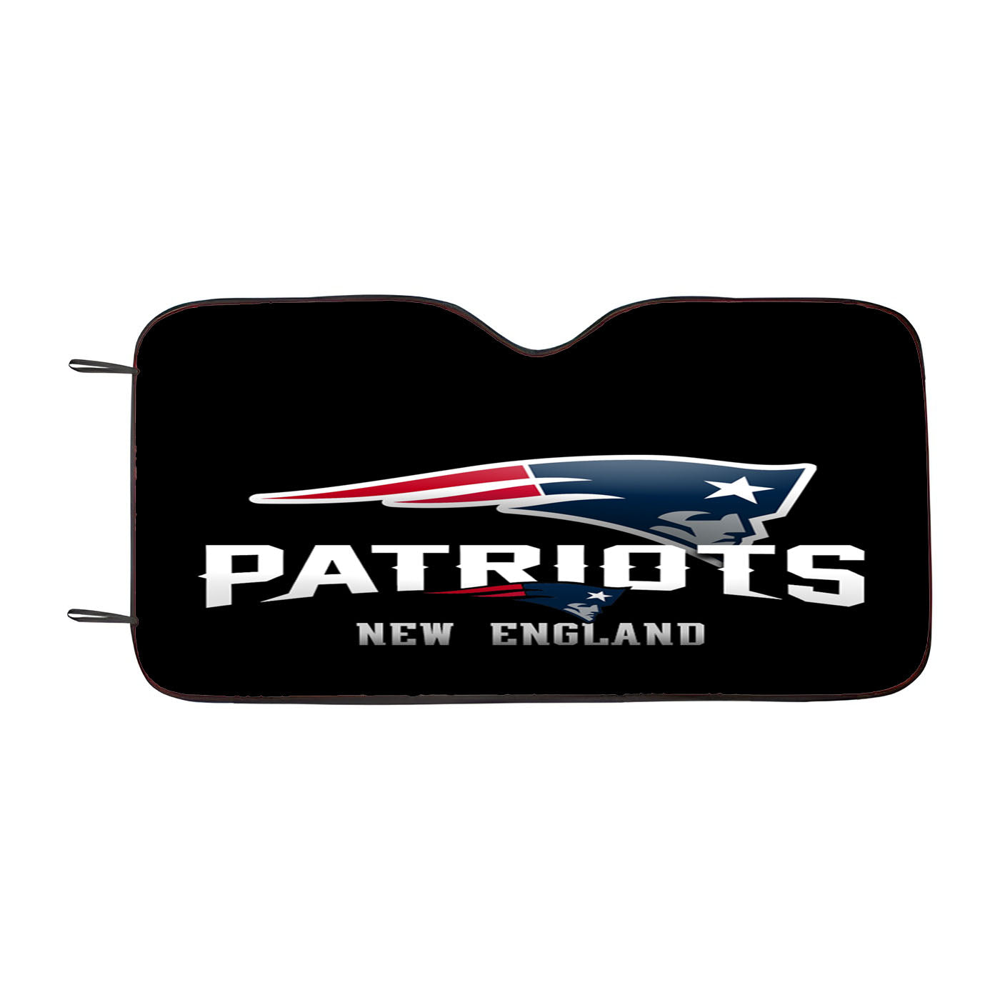 New England Patriots Logo Black Car Auto Sun Shade Windshield Cover
