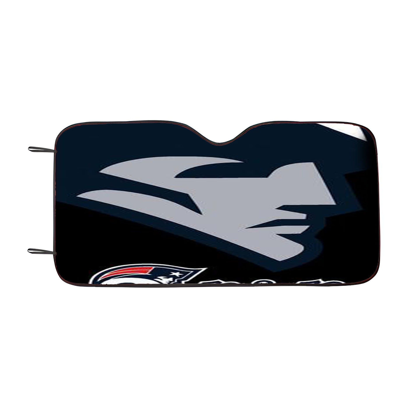 New England Patriots Logo Black Background Car Auto Sun Shade Windshield Cover