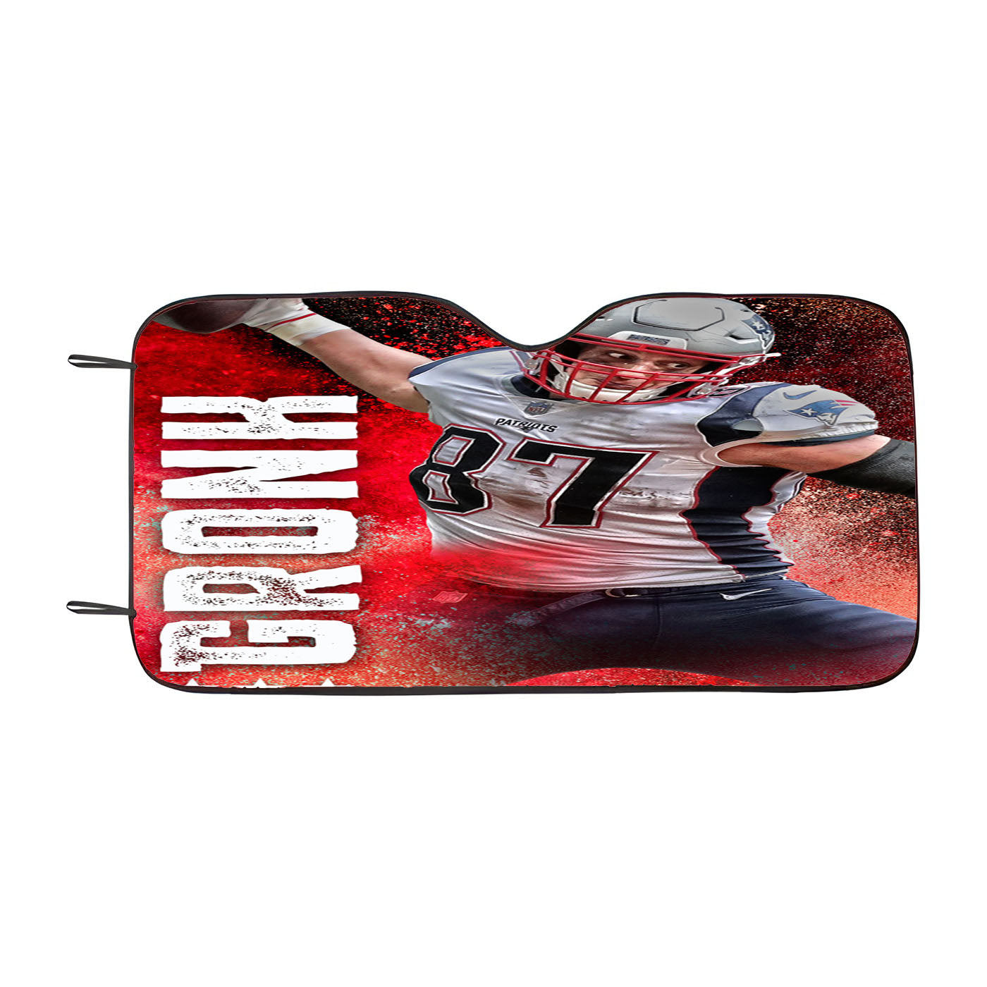 New England Patriots Rob Gronkowski 2 Car Auto Sun Shade Windshield Cover