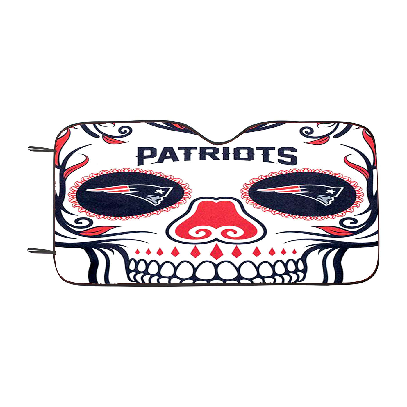 New England Patriots Skull Car Auto Sun Shade Windshield Cover