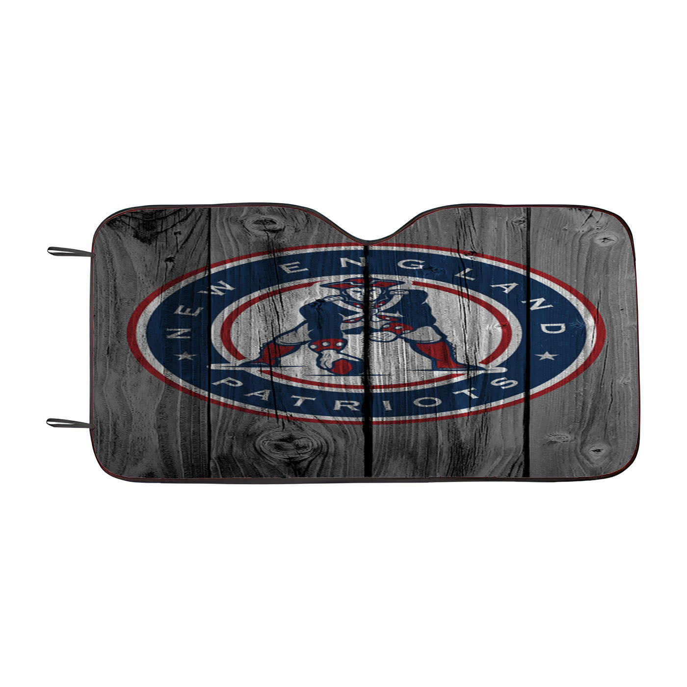 New England Patriots Throwback Logo Dark Wood Wallpaper Car Auto Sun Shade Windshield Cover