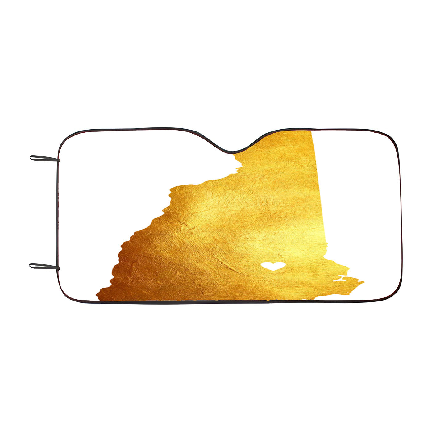 New Hampshire Golden State Map Car Auto Sun Shade Windshield Cover