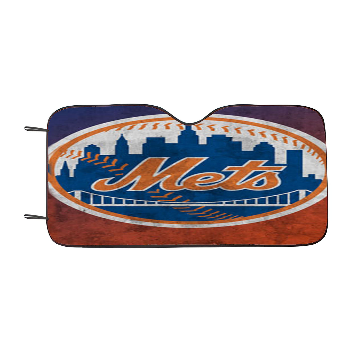 New York Mets Texture Car Auto Sun Shade Windshield Cover