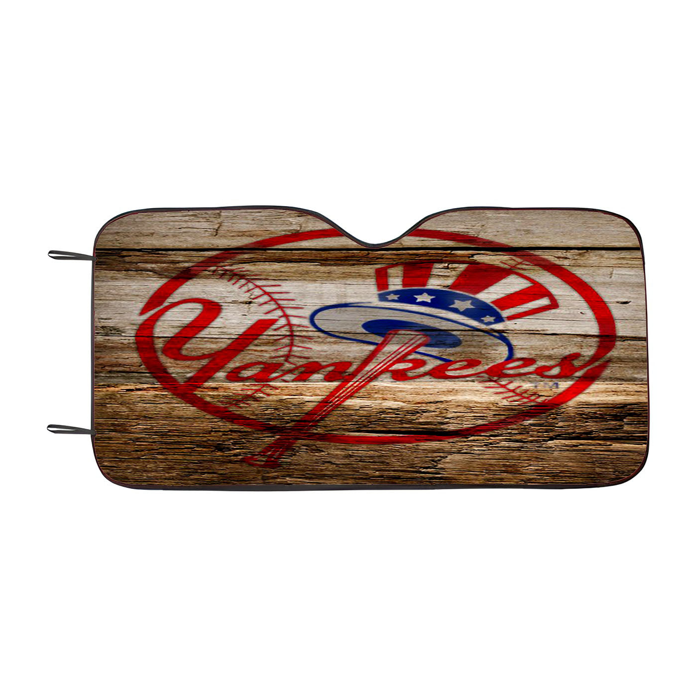 New York Yankees Wood Car Auto Sun Shade Windshield Cover