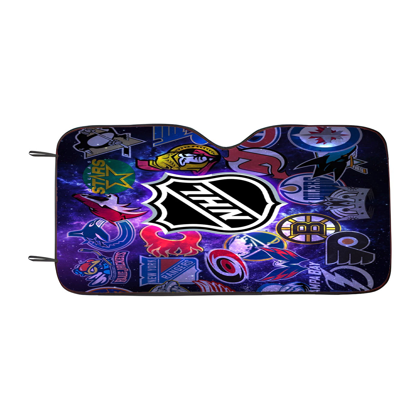 Nhl Teams Collage Wallpaper Car Auto Sun Shade Windshield Cover