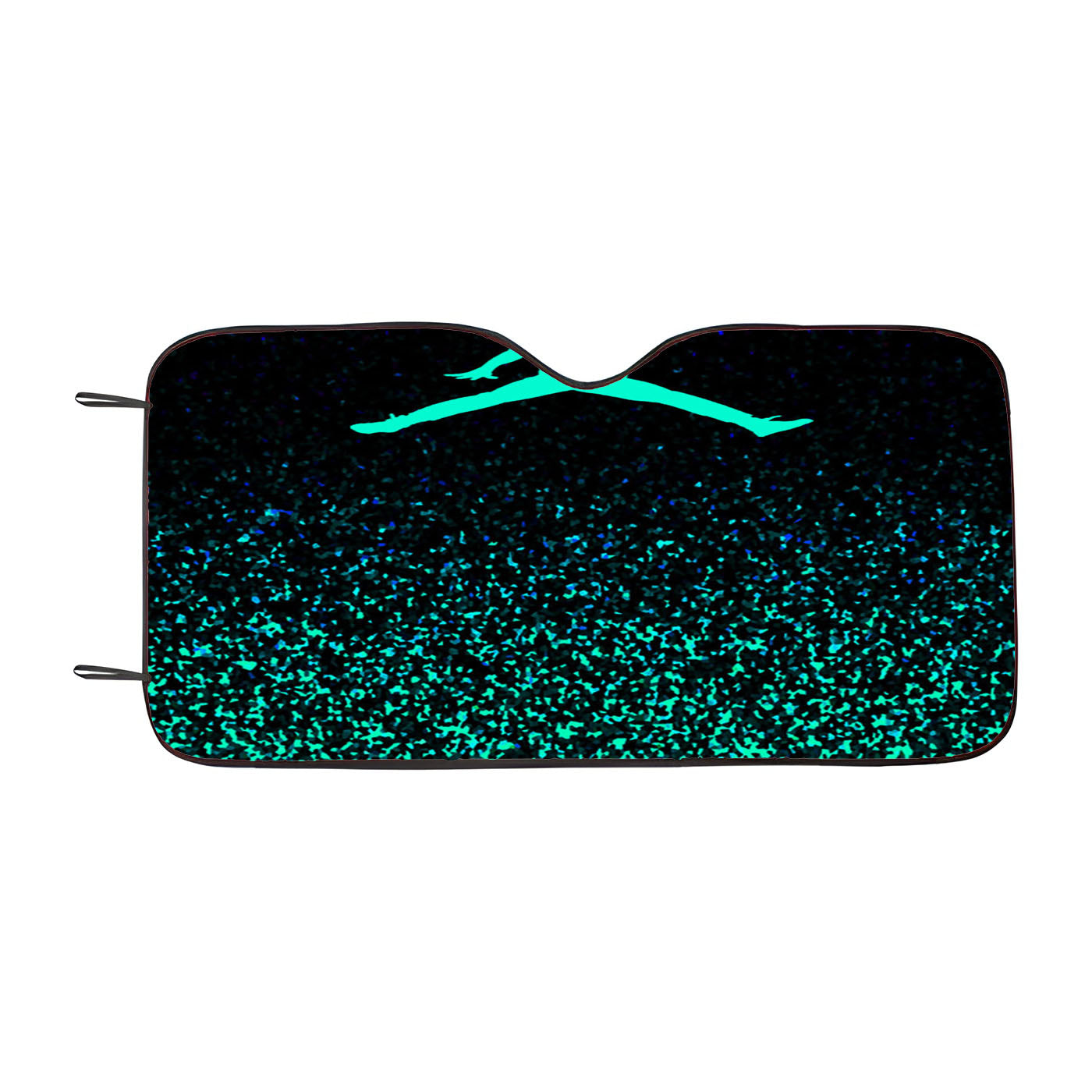 Nike Air Jordan Jump Mint Glitter Car Auto Sun Shade Windshield Cover