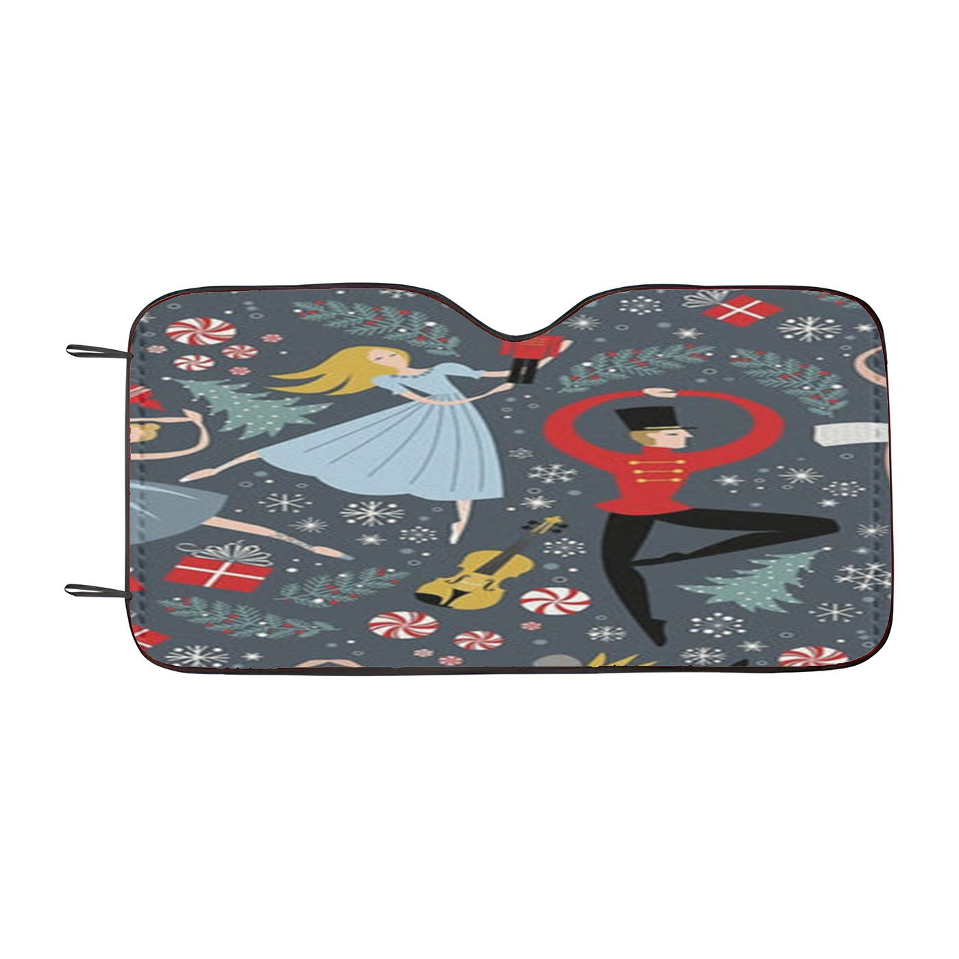 Nutcracker Ballet Pattern - Christmas Car Auto Sun Shade Windshield Cover