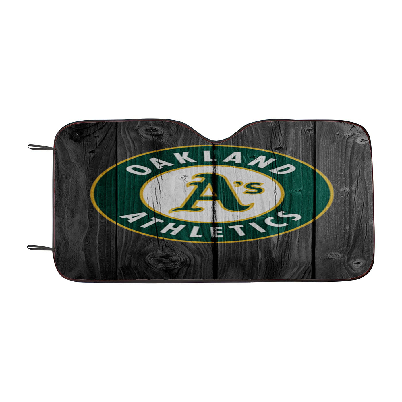 Oakland Athletics Logo Dark Wood Wallpaper Car Auto Sun Shade Windshield Cover