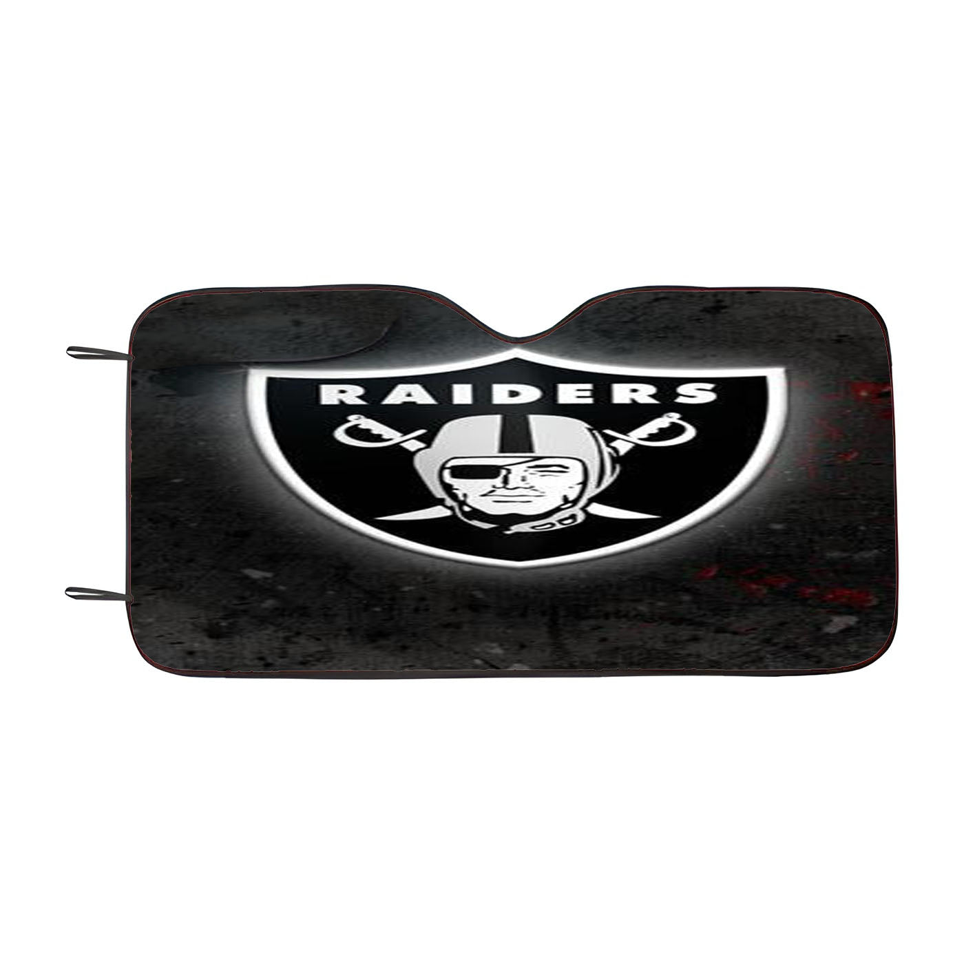 Oakland Raiders Black Car Auto Sun Shade Windshield Cover