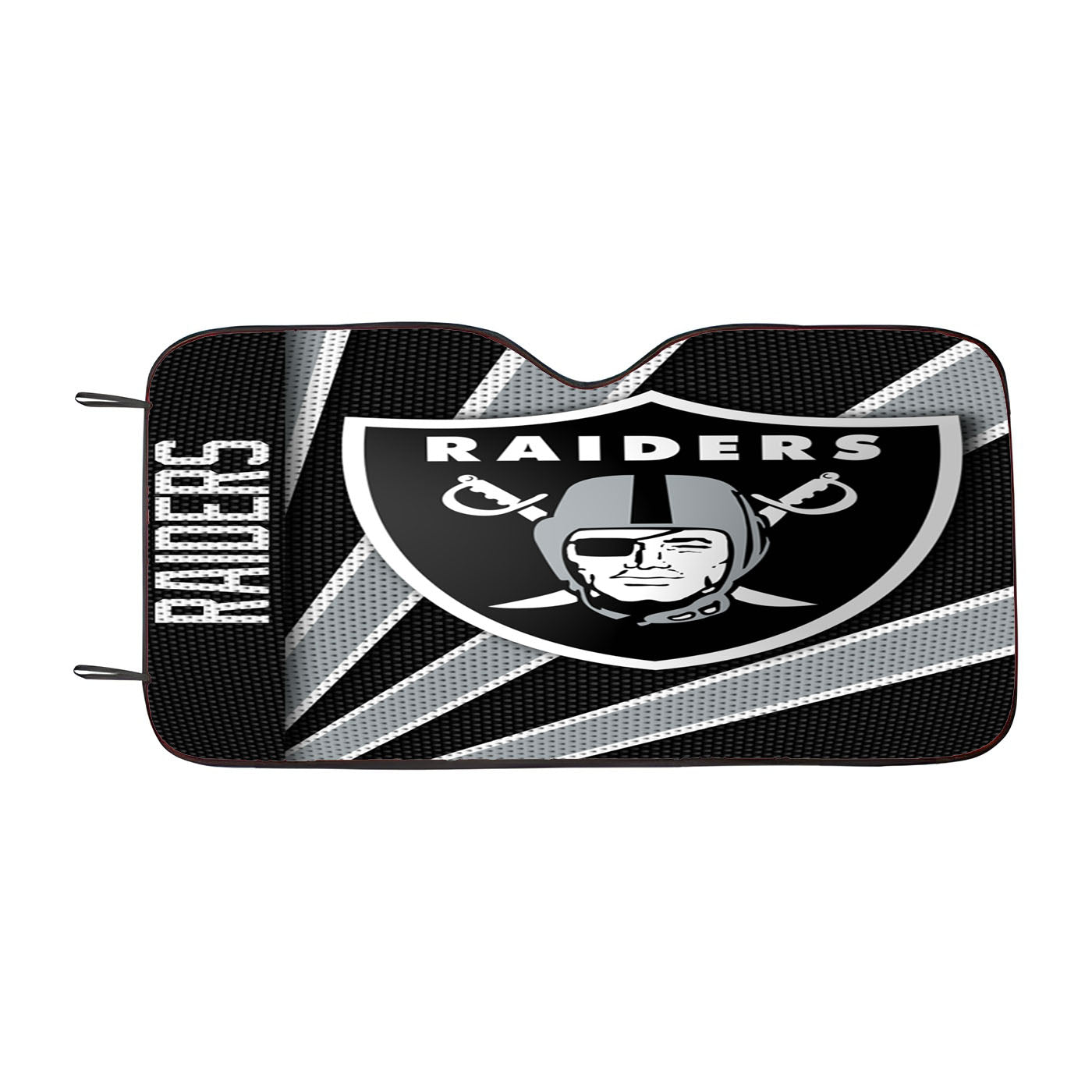 Oakland Raiders Stripe Wallpaper Car Auto Sun Shade Windshield Cover