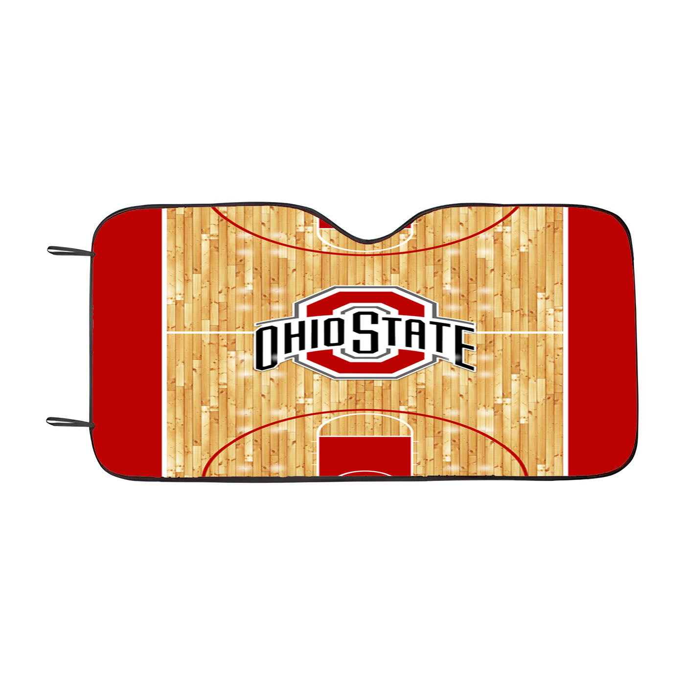 Ohio State Buckeyes Basketball Court Car Auto Sun Shade Windshield Cover