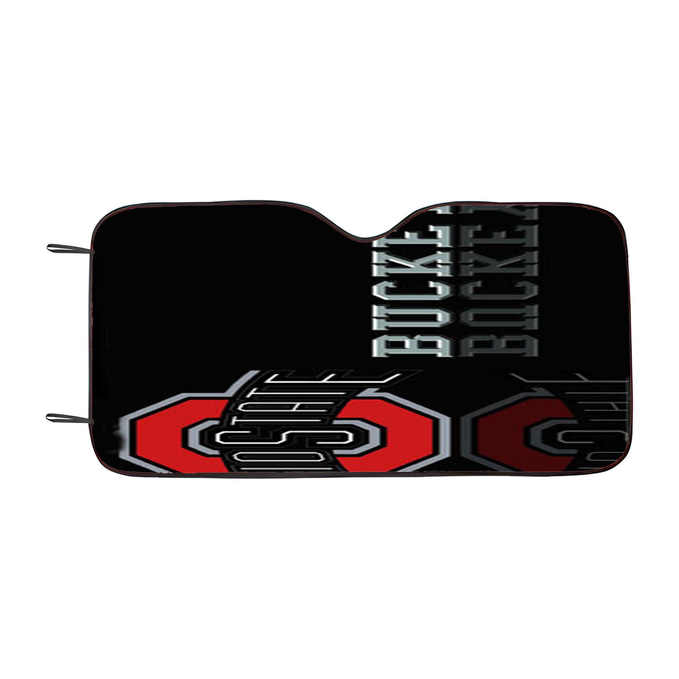 Ohio State Buckeyes Black Car Auto Sun Shade Windshield Cover