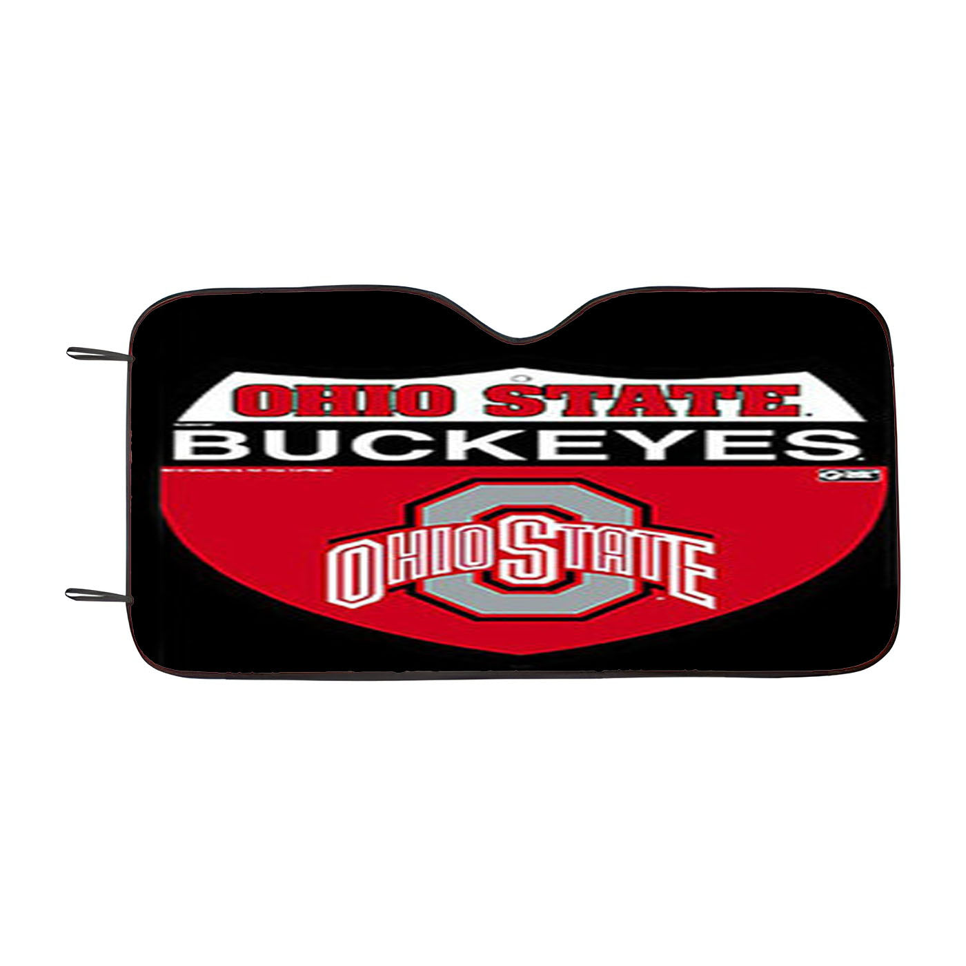 Ohio State Buckeyes Logo Black Car Auto Sun Shade Windshield Cover