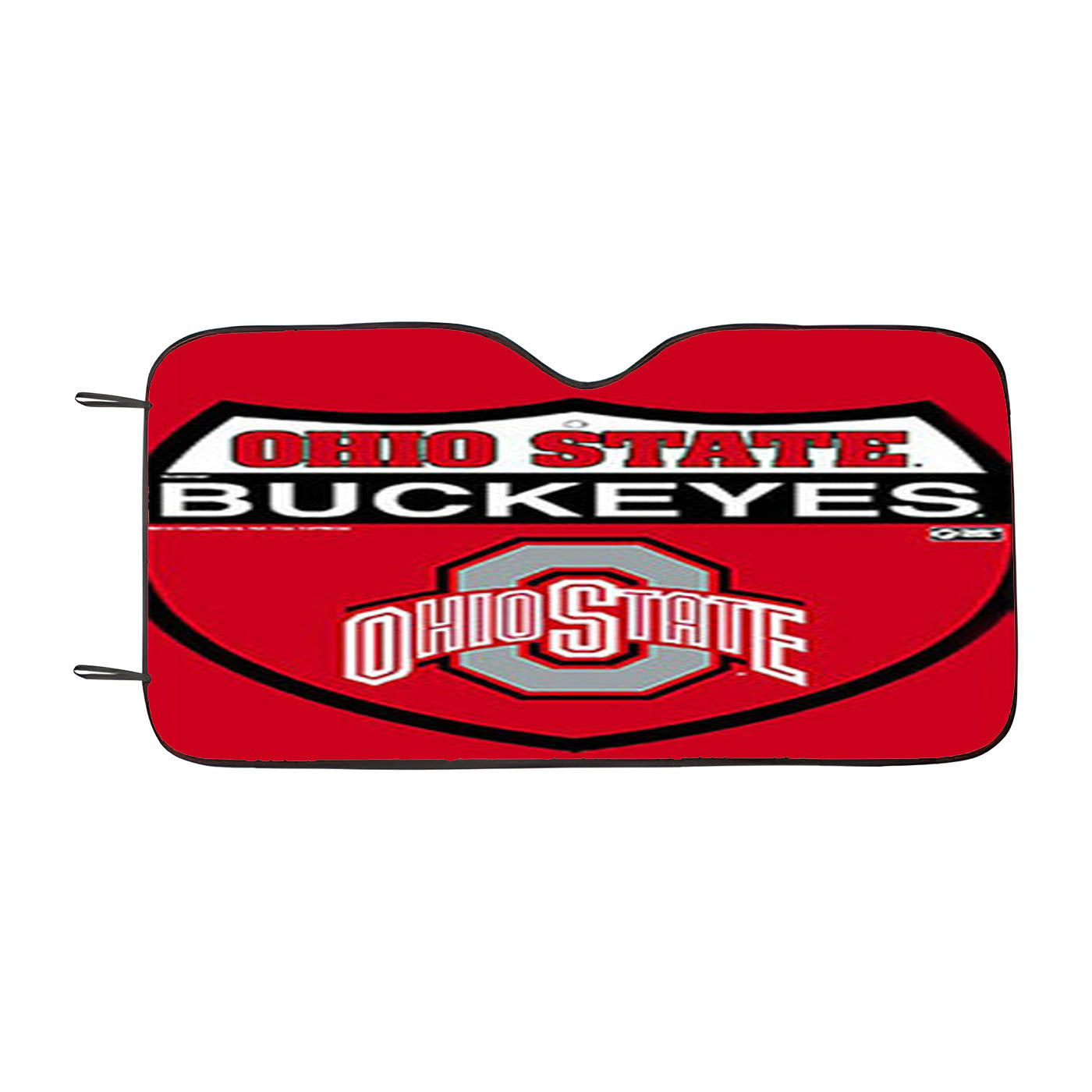 Ohio State Buckeyes Logo Red Car Auto Sun Shade Windshield Cover
