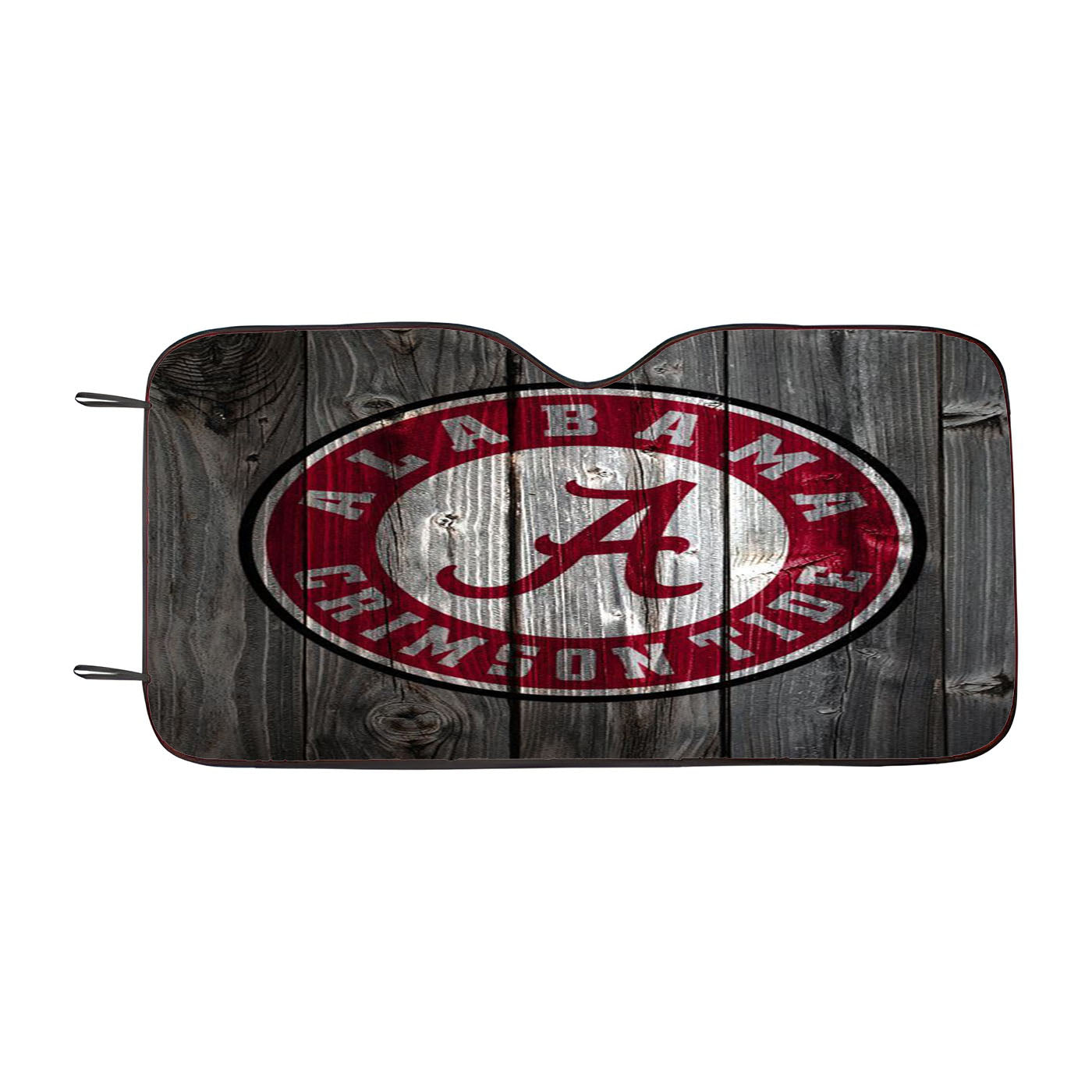 Old Alabama Crimson Tide Nfl Logo Dark Wood Wallpaper Car Auto Sun Shade Windshield Cover