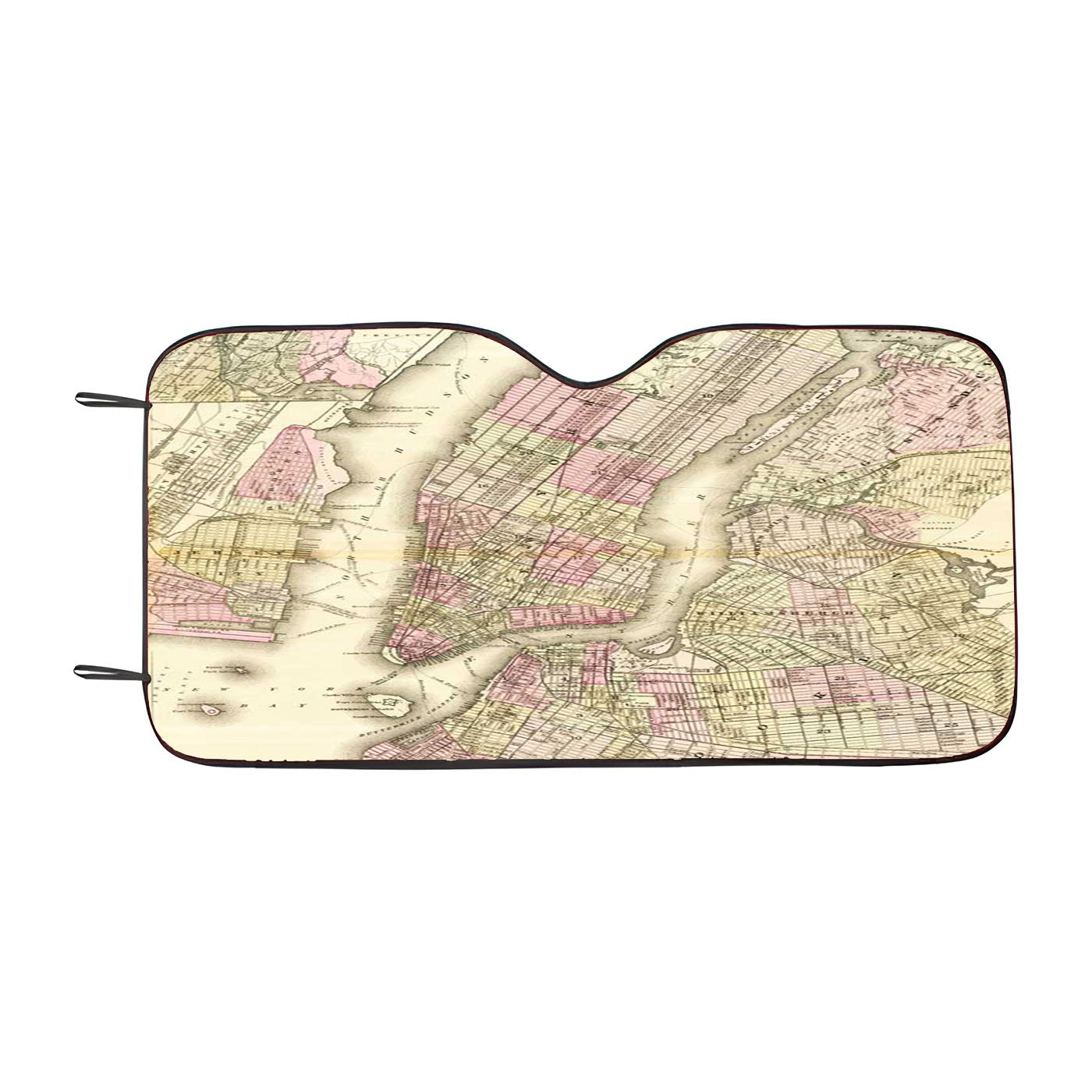Old New York City Map Car Auto Sun Shade Windshield Cover