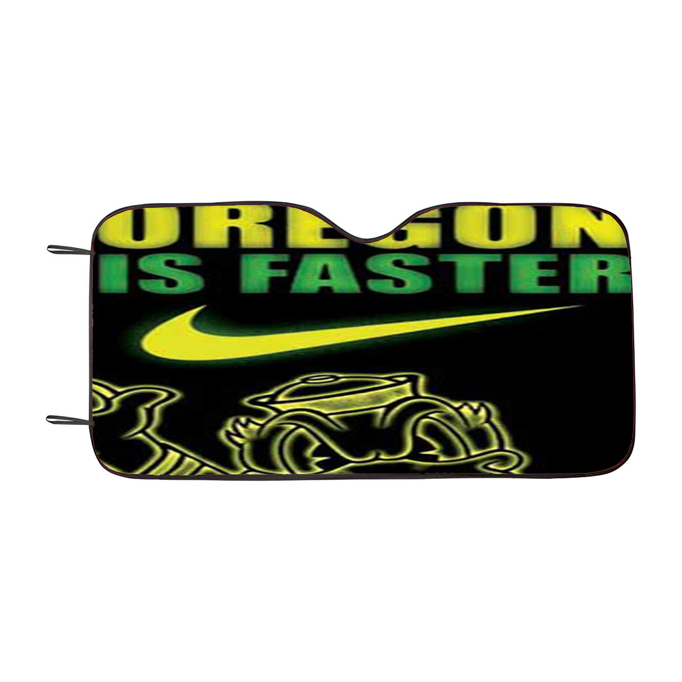 Oregon Ducks Faster Neon Car Auto Sun Shade Windshield Cover