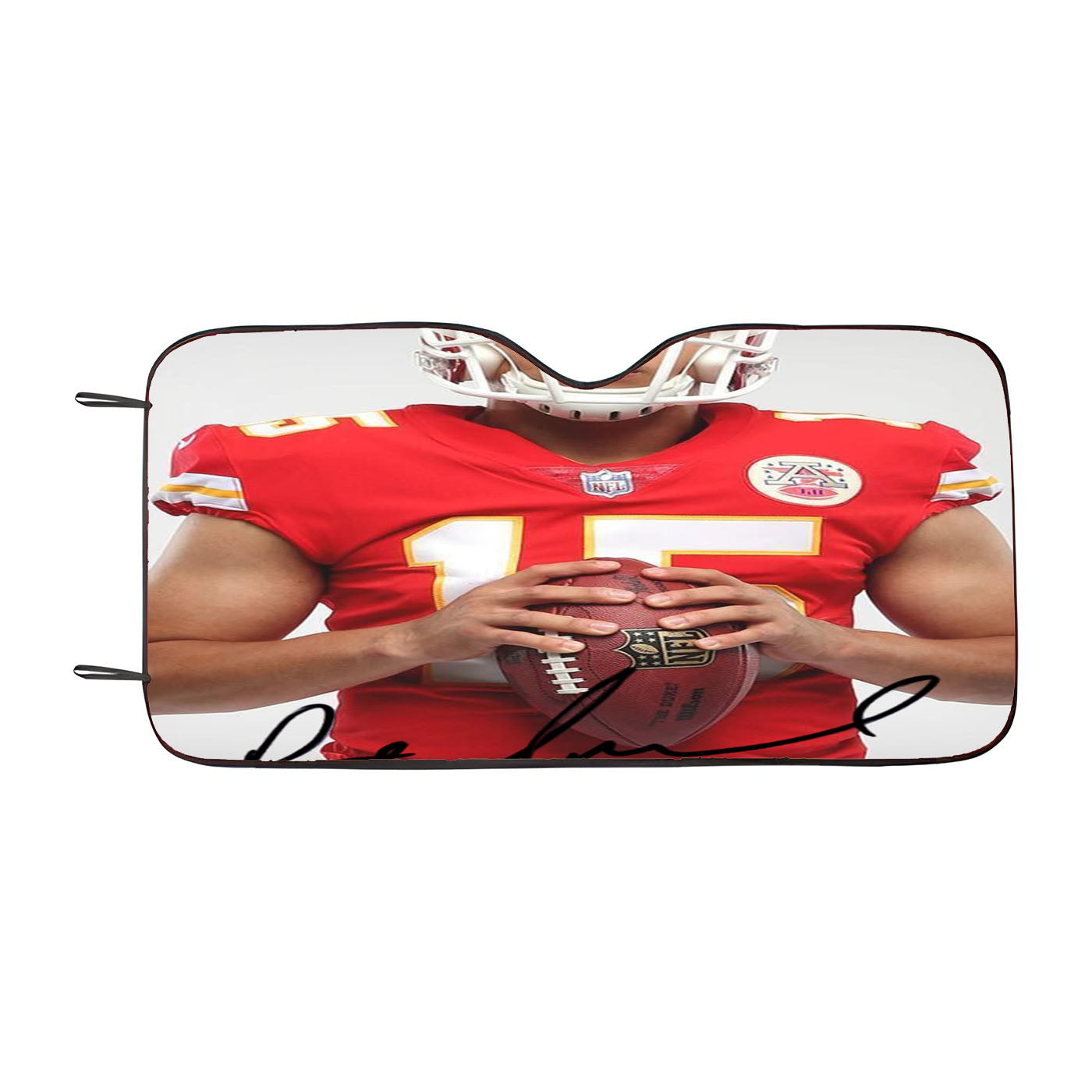 Patrick Mahomes Kansas City Chiefs Signature Car Auto Sun Shade Windshield Cover