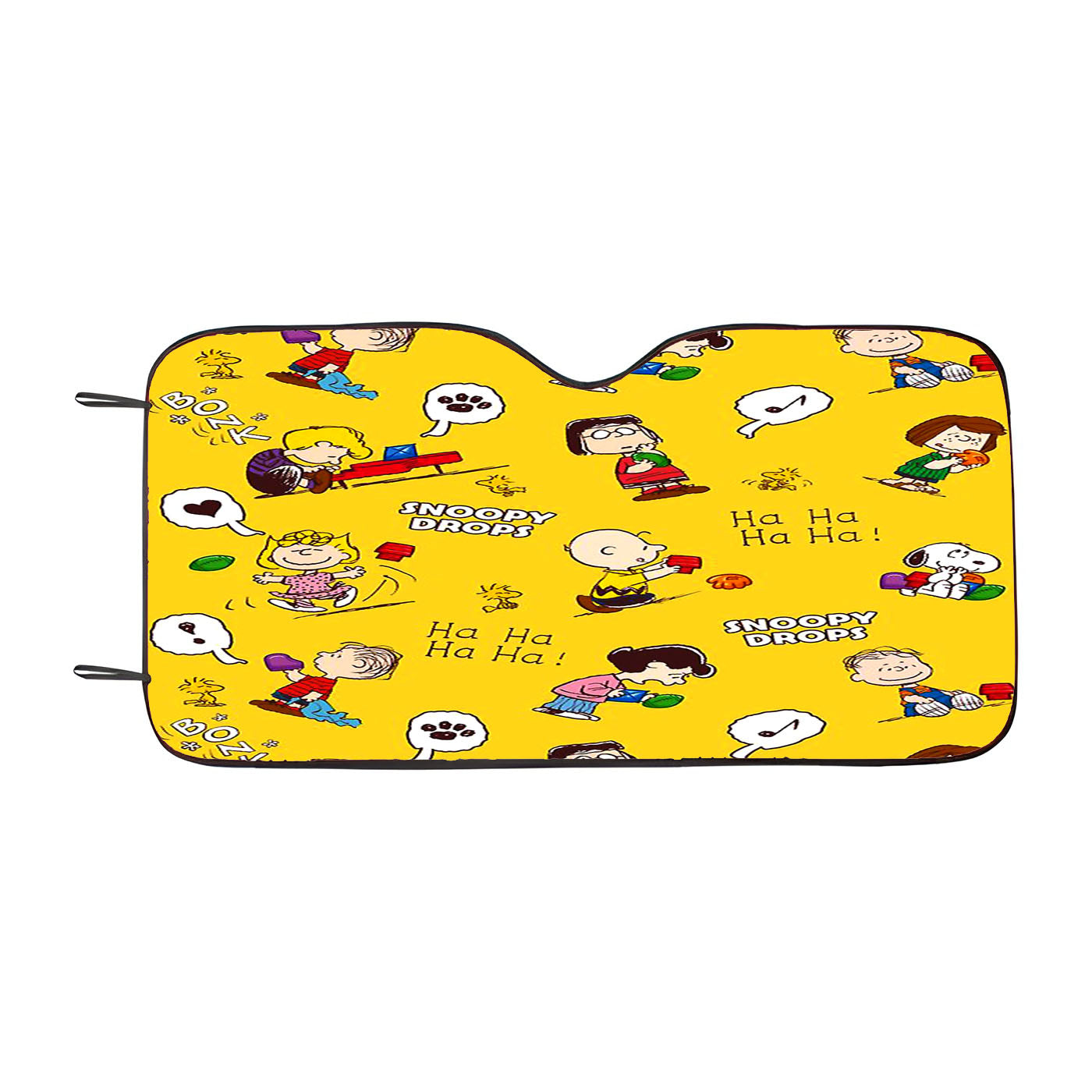 Peanuts Movie Worldwide Doodle Character Car Auto Sun Shade Windshield Cover