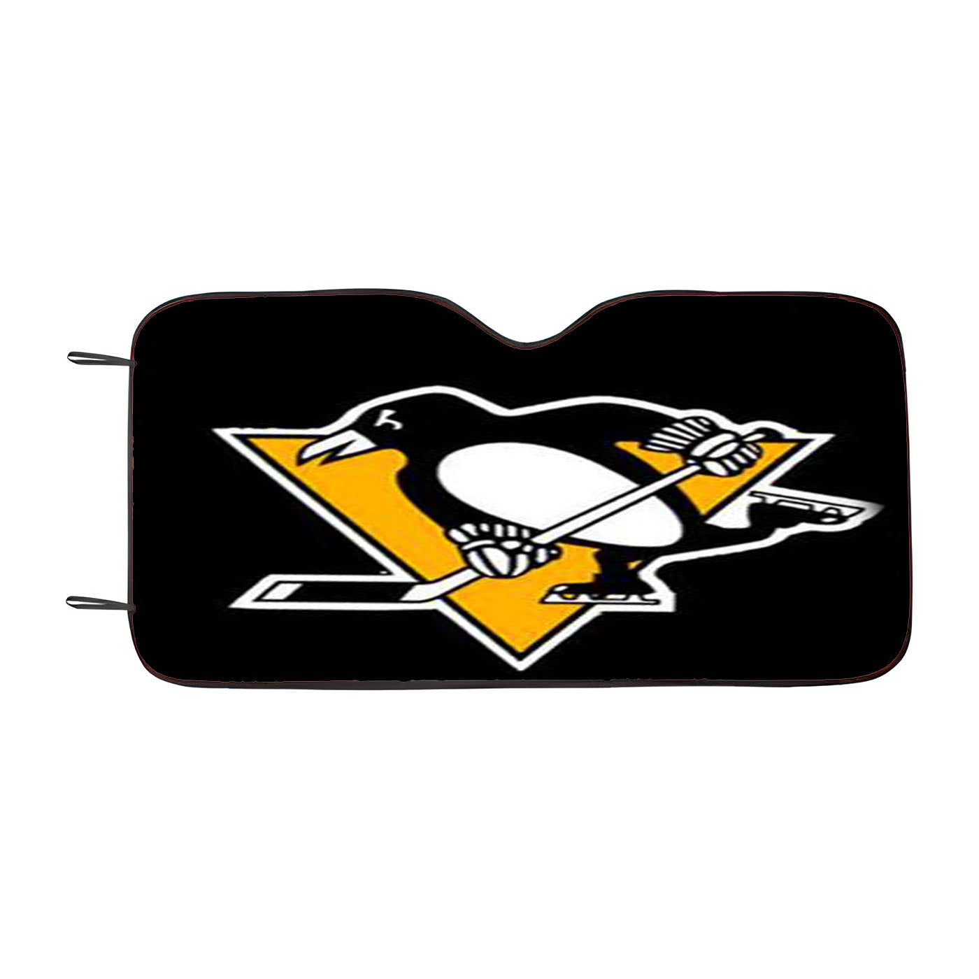 Pittsburgh Penguins Black Logo Car Auto Sun Shade Windshield Cover
