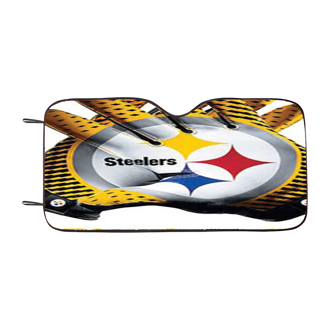 Pittsburgh Steelers Gloves Car Auto Sun Shade Windshield Cover