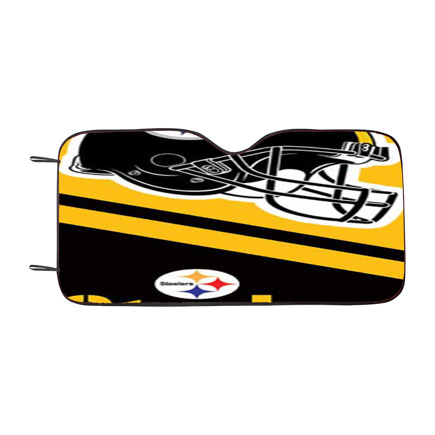 Pittsburgh Steelers Helmet Stripes Car Auto Sun Shade Windshield Cover