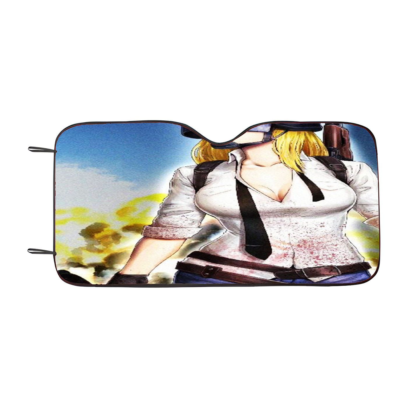 Pubg Helmet Girl Car Auto Sun Shade Windshield Cover
