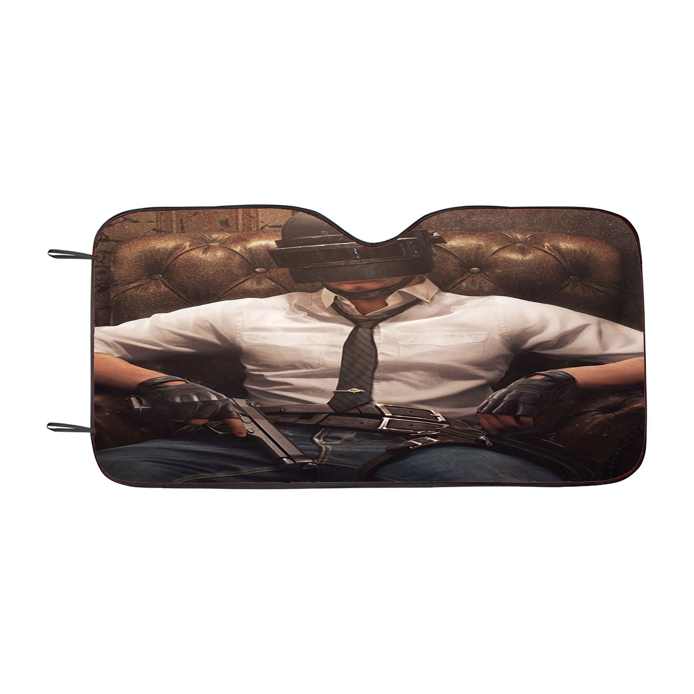 Pubg Helmet Guy Car Auto Sun Shade Windshield Cover