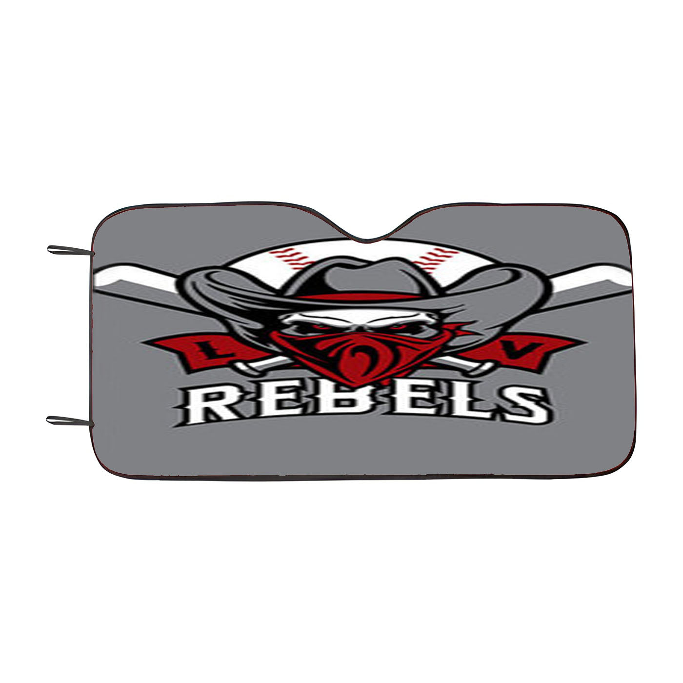 Rebels Baseball Logo Gray Car Auto Sun Shade Windshield Cover
