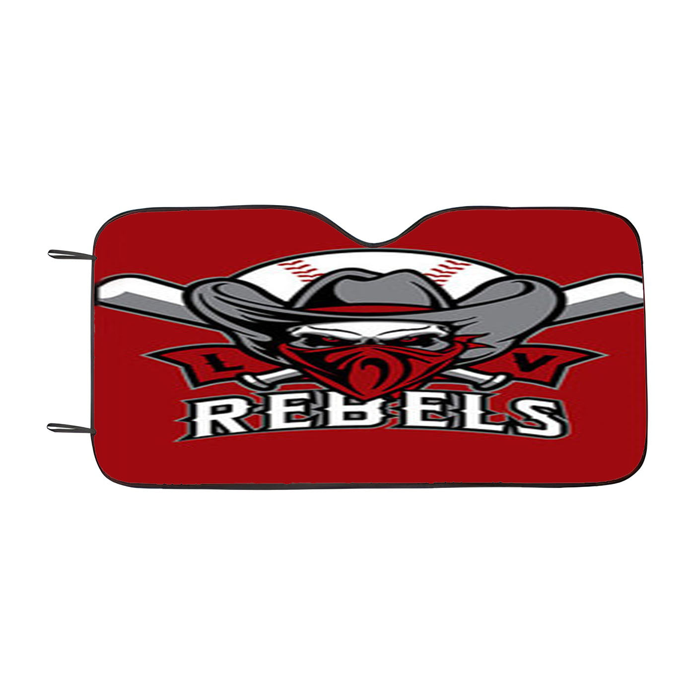 Rebels Baseball Logo Red Car Auto Sun Shade Windshield Cover