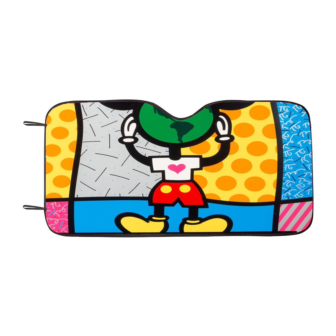 Romero Britto Mickeys World Wallpaper Car Auto Sun Shade Windshield Cover