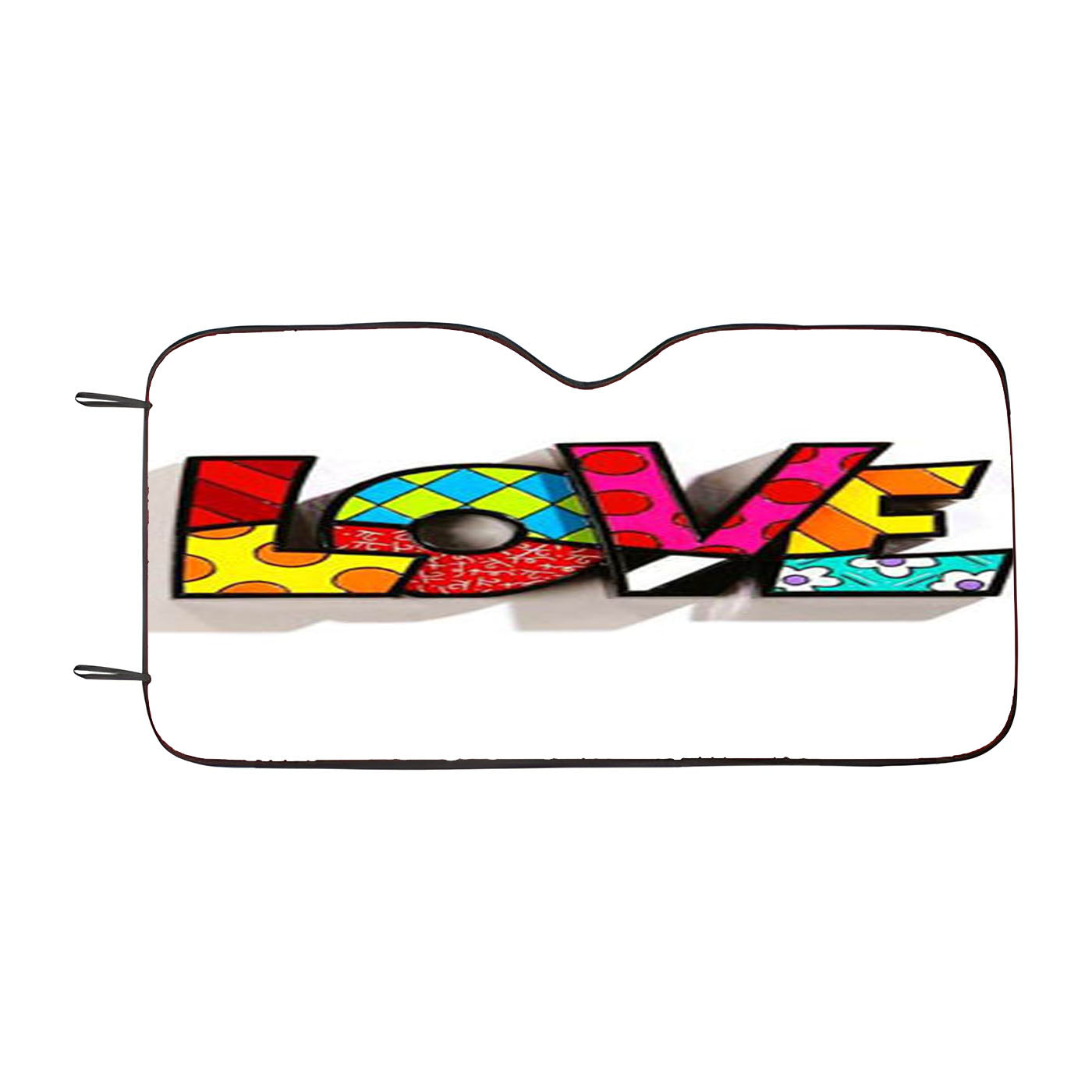Romero Britto Pop Love Car Auto Sun Shade Windshield Cover