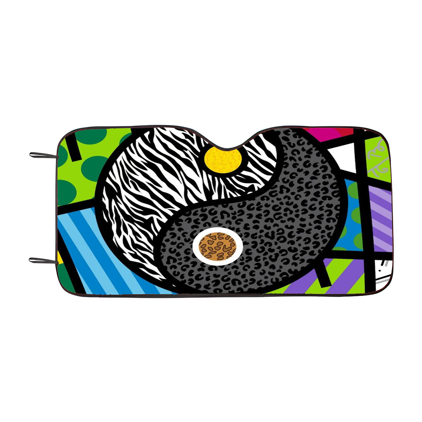 Romero Britto Yin Yang Wallpaper Car Auto Sun Shade Windshield Cover