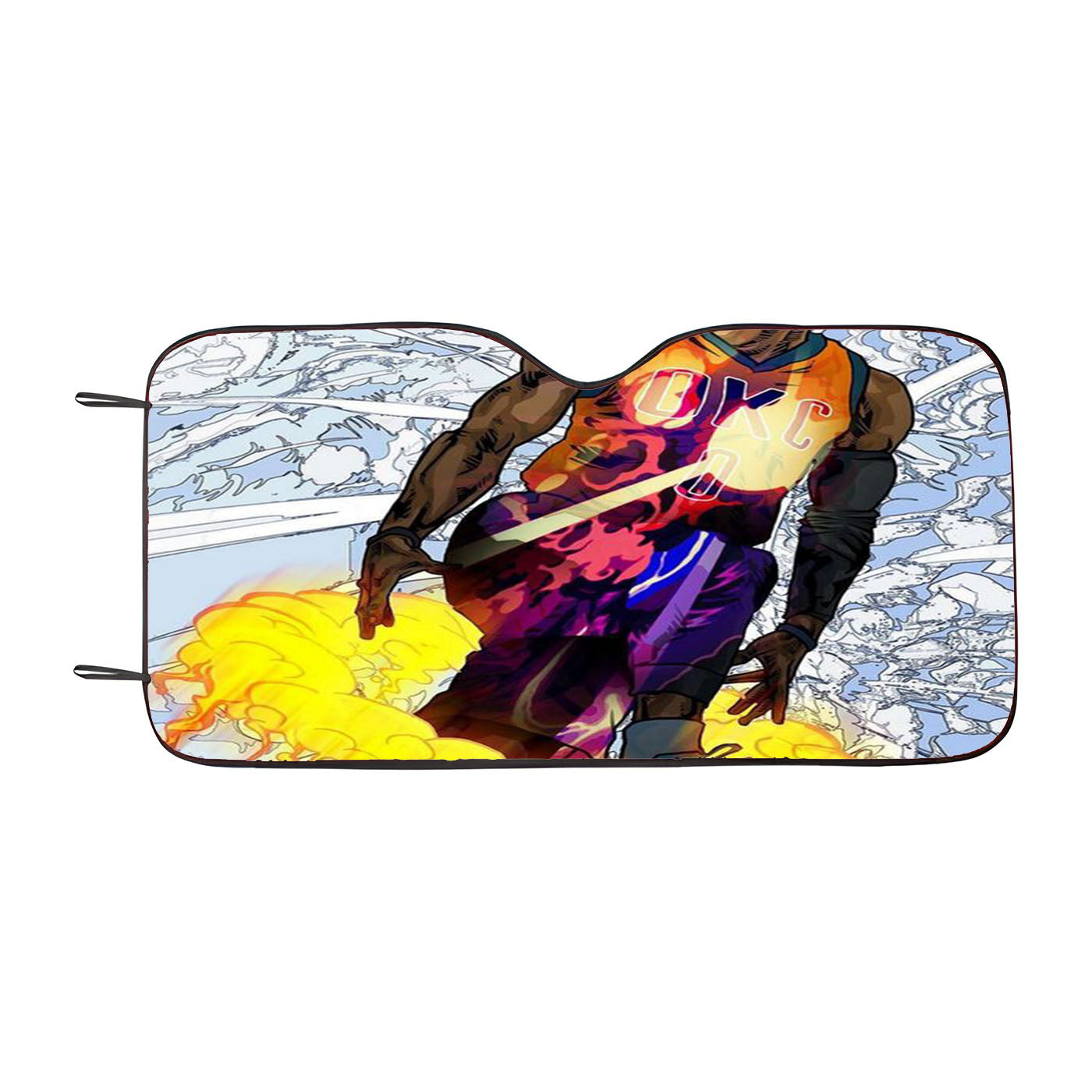 Russell Westbrook Art Car Auto Sun Shade Windshield Cover