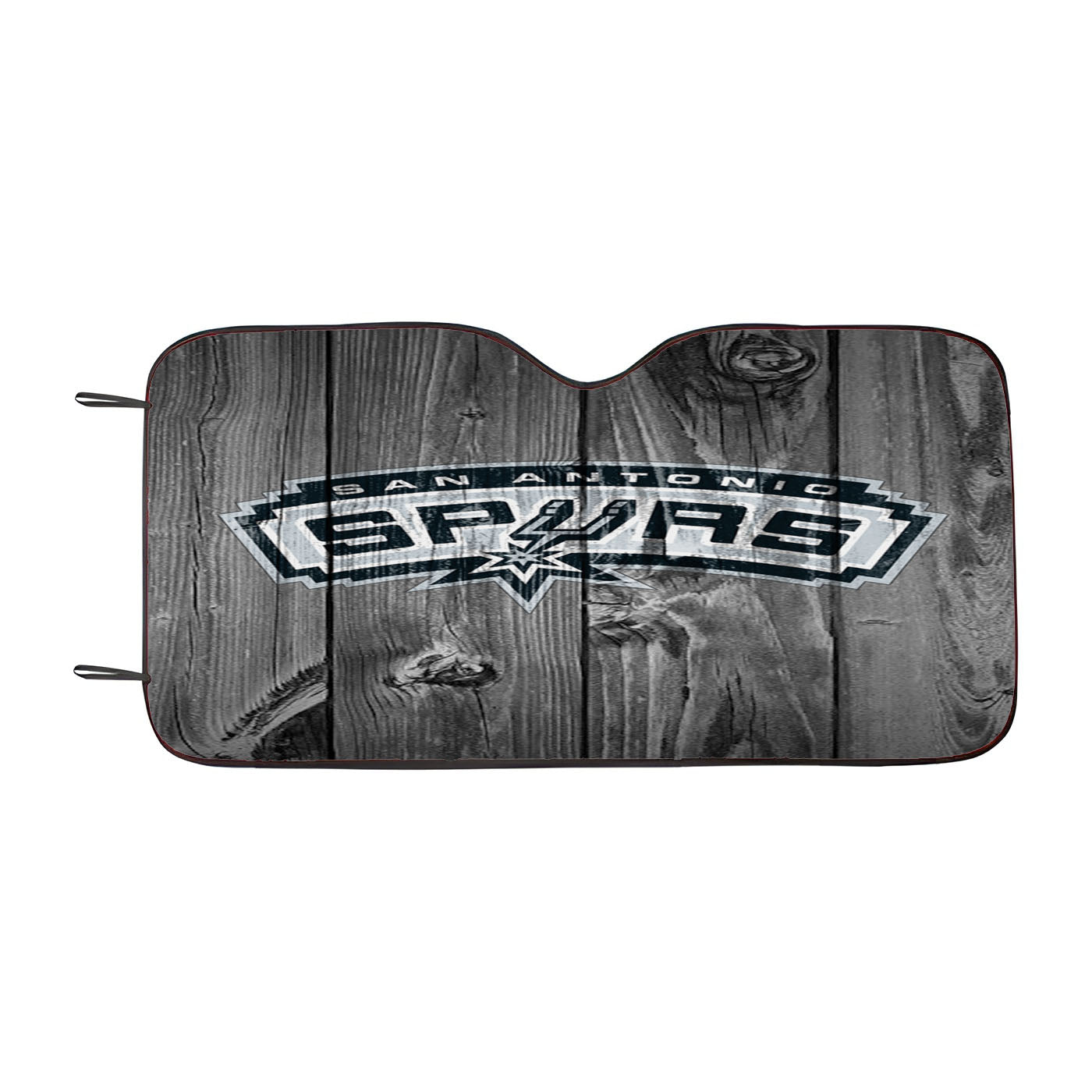 San Antonio Spurs Nba Logo Dark Wood Wallpaper Car Auto Sun Shade Windshield Cover