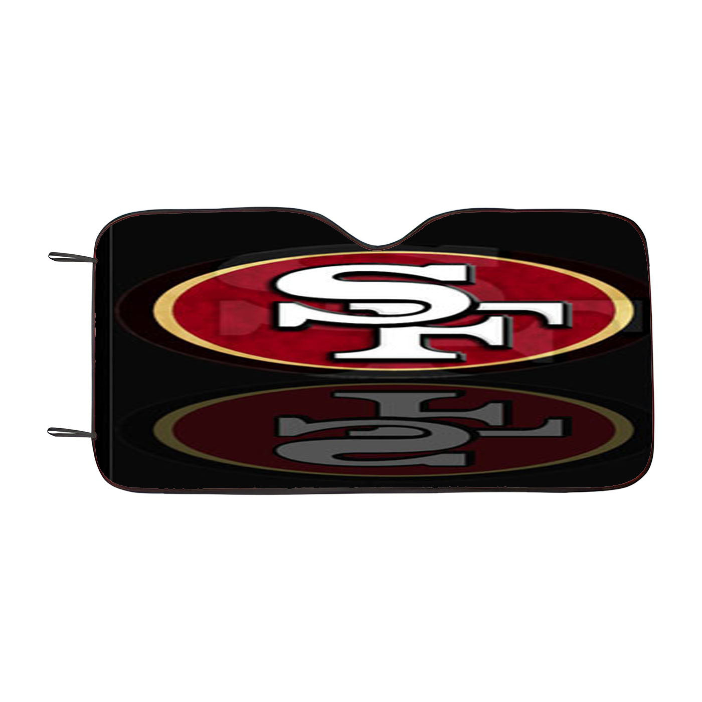 San Francisco 49Ers Black Car Auto Sun Shade Windshield Cover