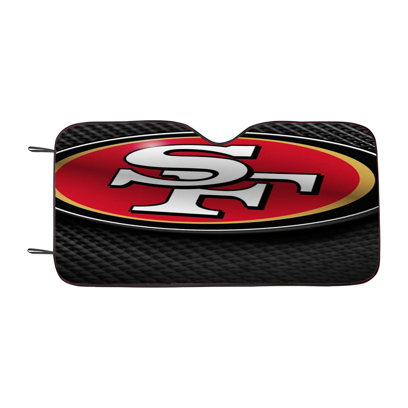 San Francisco 49Ers Black Carbon Fiber Logo Car Auto Sun Shade Windshield Cover