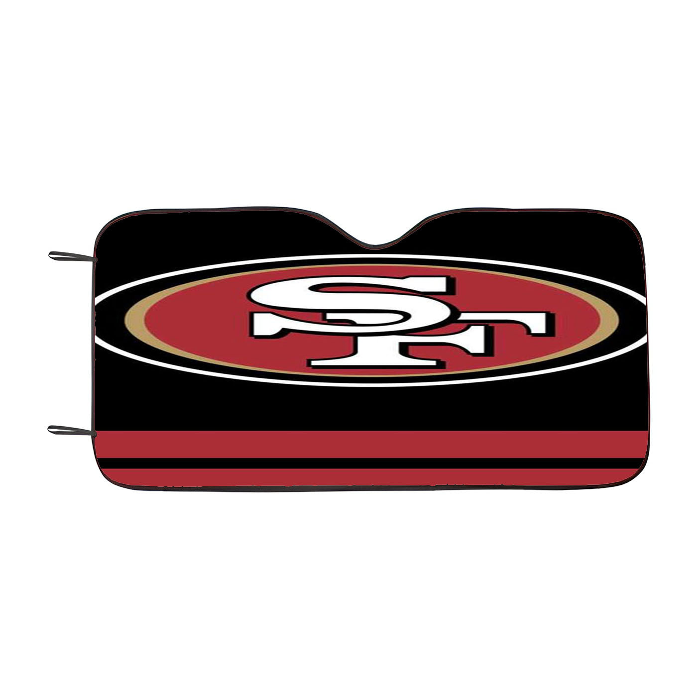 San Francisco 49Ers Red Stripe Car Auto Sun Shade Windshield Cover